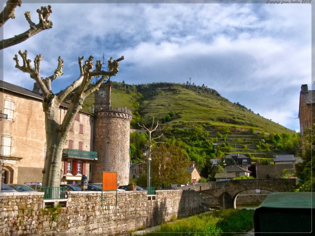 France-Lozere-Meyrueis-le village - la tour de l'Horloge by bodha