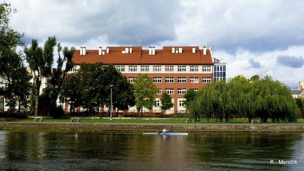 Wojewódzki Szpital Obserwacyjno - Zakaźny im. Tadeusza Browicza. Widok z prawego brzegu rzeki. by Kazimierz .Mendlik