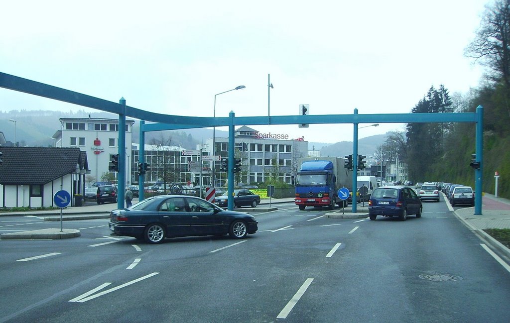 Ampelanlage, Tunnelausgang Richtung Innenstadt, Plettenberg by goterei