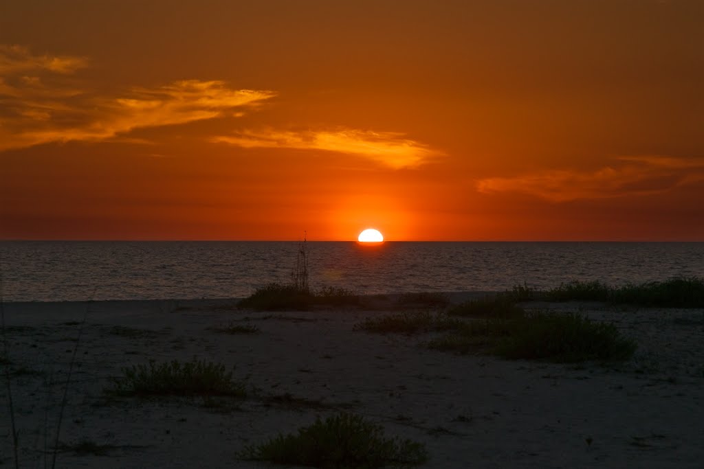 Beautiful sunset on Sanibel beach by kmhpix