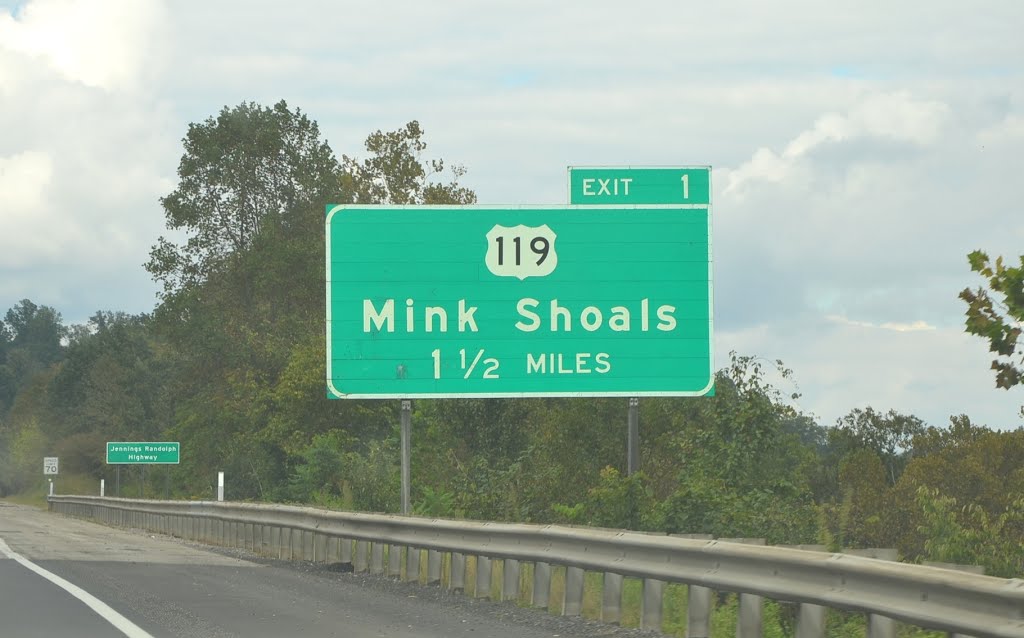 Mink Shoals 1 1/2 Miles, Interstate 79, Northbound by Seven Stars