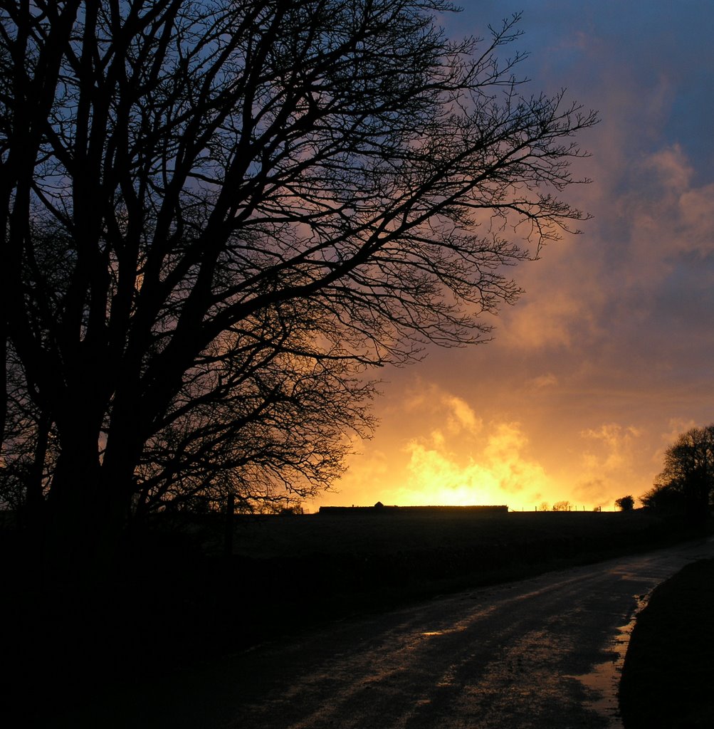 Sunset at Grindon, Staffordshire, UK. by Darren Roberts