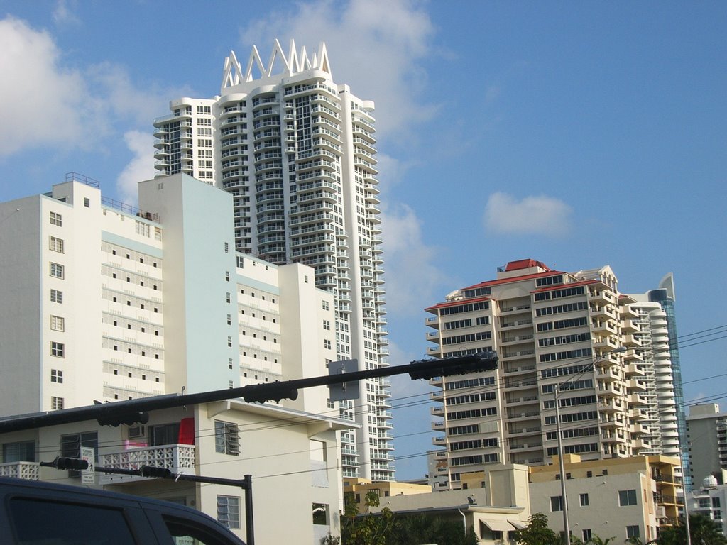 Miami Beach buildings. by Roberto Lam