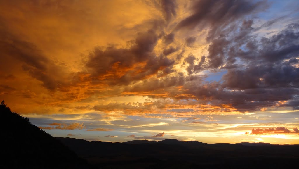 Sunset from Bursum Road, Mogollon, NM, USA by kvereby