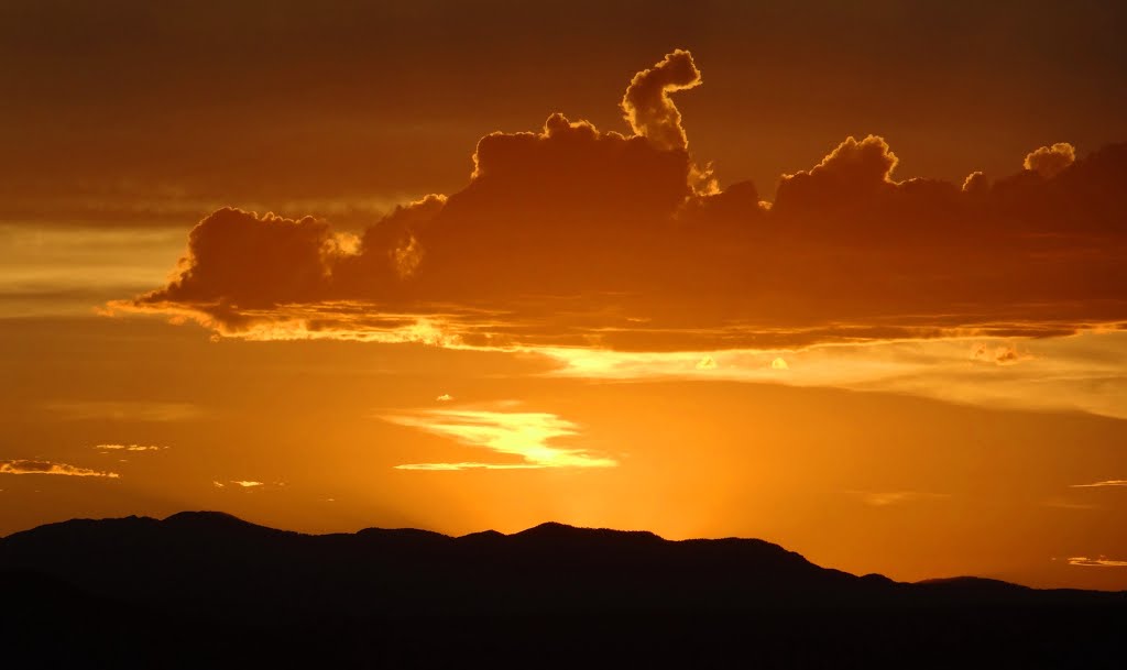 Sunset from Bursum Road, Mogollon, NM, USA by kvereby