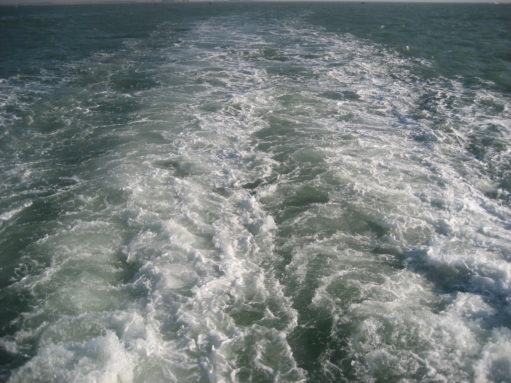 Ship engine wave at sea by Mir Abul Kashem