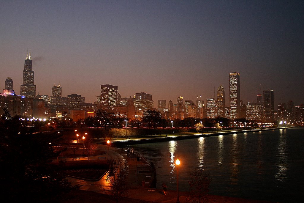 Chicago Skyline taken from Shedd Aquarium by gaurav.nirvana