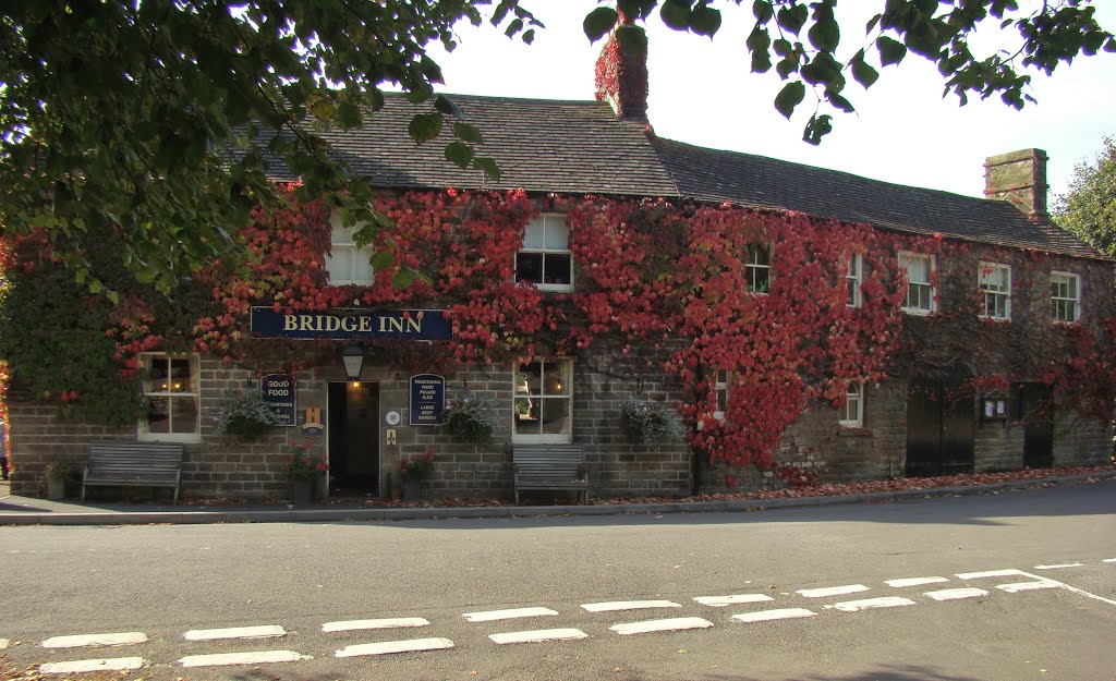 Panorama of Bridge Inn from the bottom of Curbar Hill, Curbar S32 by six45ive