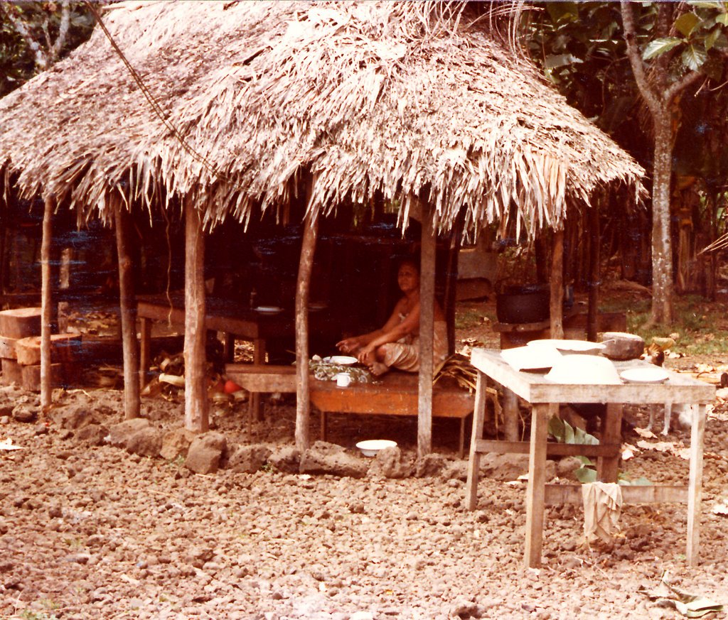 Samoan 'fale' near Apia in winter 1979 by pivapao