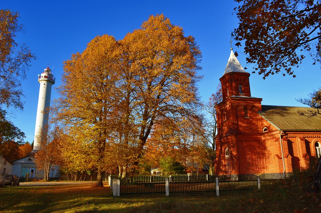 Lighthouse and church in Miķeļtornis by Laima Gūtmane(simka)