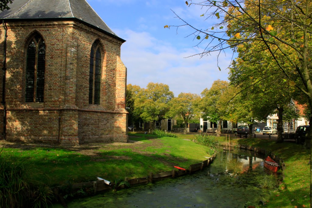 Goed is tezien dat Noordgouwe een ringdorp is. by watersnip