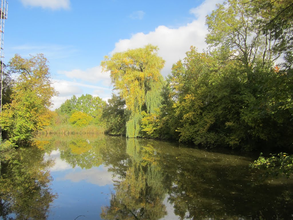 Wassergraben um das Schloß in Neuhaus by Frankenfans