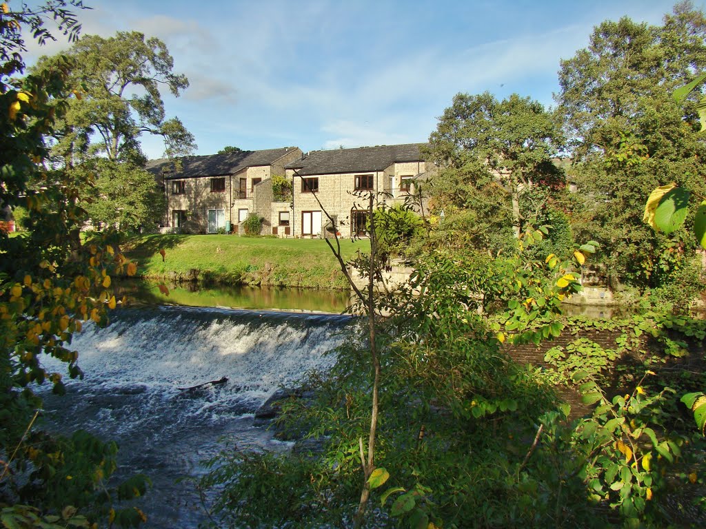 Weir on the River Derwent at Baslow DE45 by six45ive