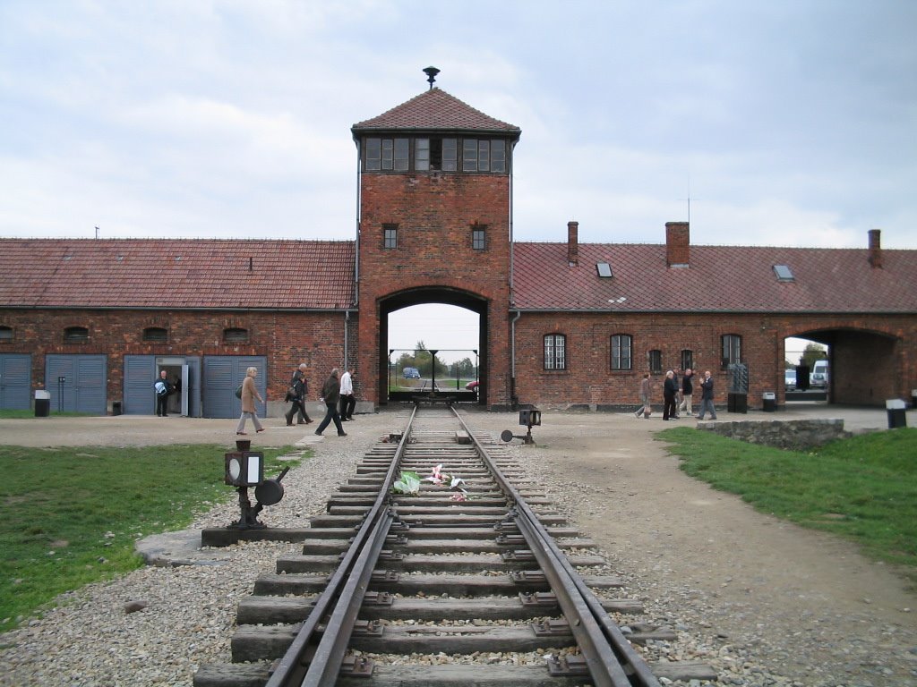 The main entrance at Auschwitz by DAC Cardiff