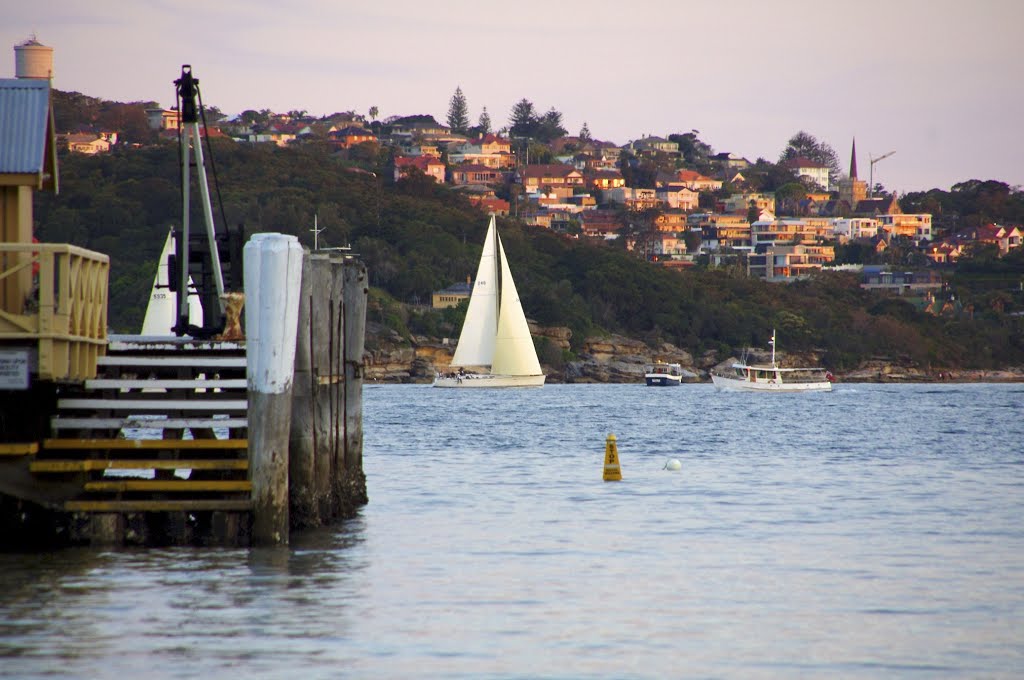 Sunset on Vaucluse from Chowder Bay by snucklepuff