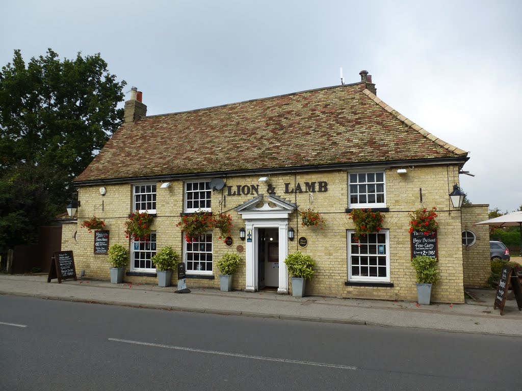 The lion and lamb, milton, cambs. oct. 2013. by Michael & Grace.