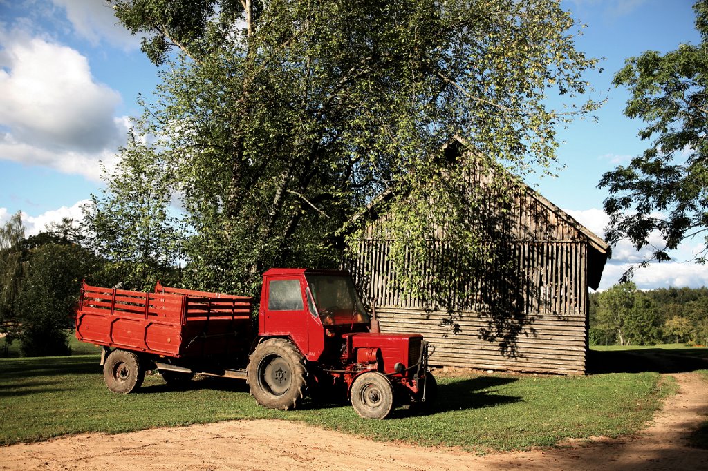 Soviet Era tractor , Turaida, Latvia by Boris Miller