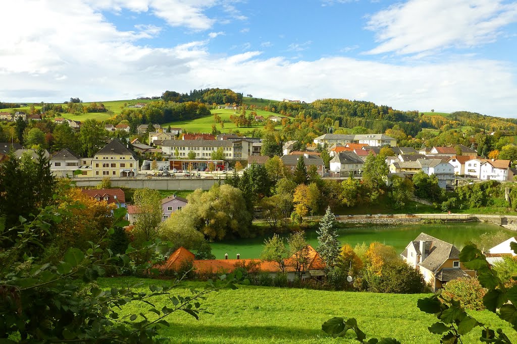 Steinbach an der Steyr, Blick auf Grünburg by S. Brandstetter