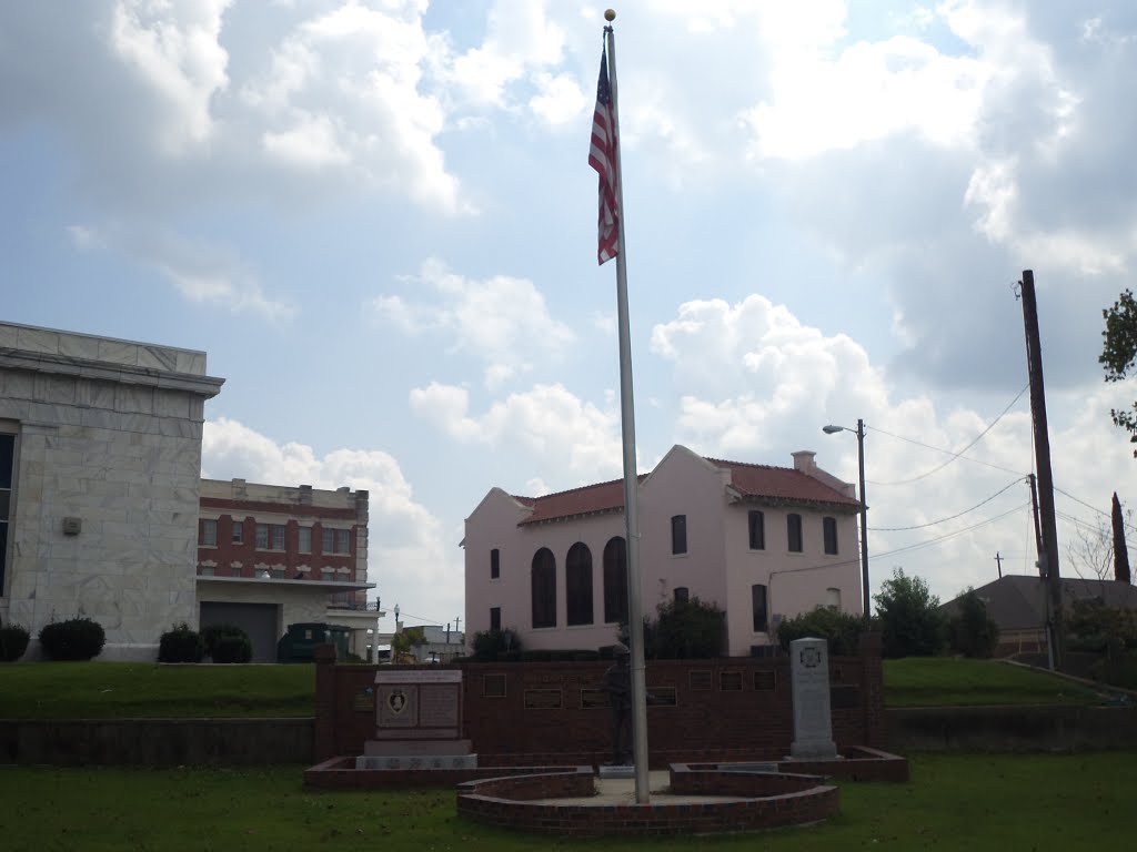 Memorials and Flagpole at Tifton Veterans Memorial Park by mriveraz