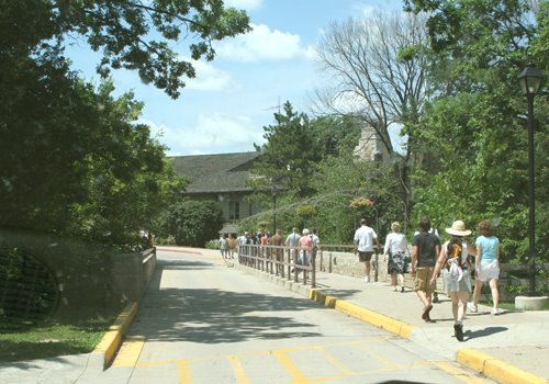 Walkway to Hotel at Starve Rock Park IL by Rafael Manzo Jr