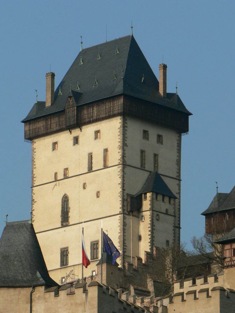 Karlstein castle, the tower by Starosta