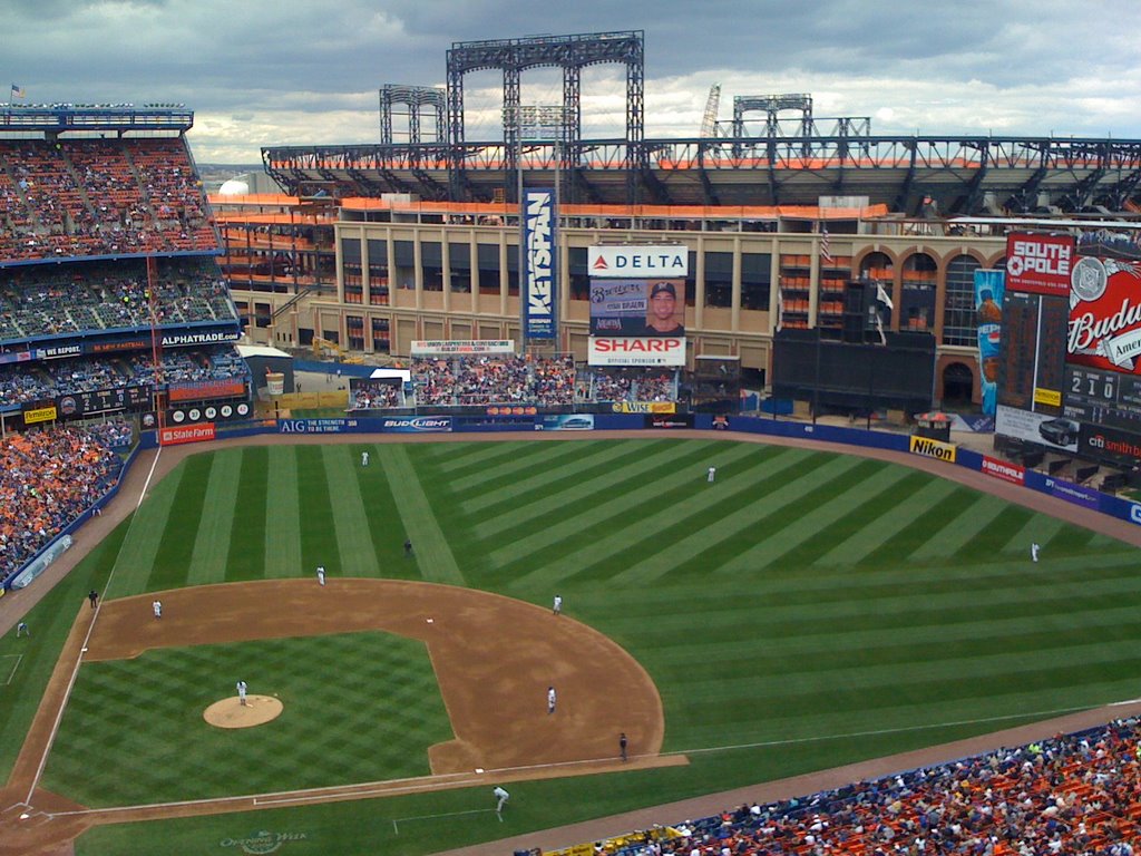 Shea Stadium From Upper Deck 317 Section by Trekkindave