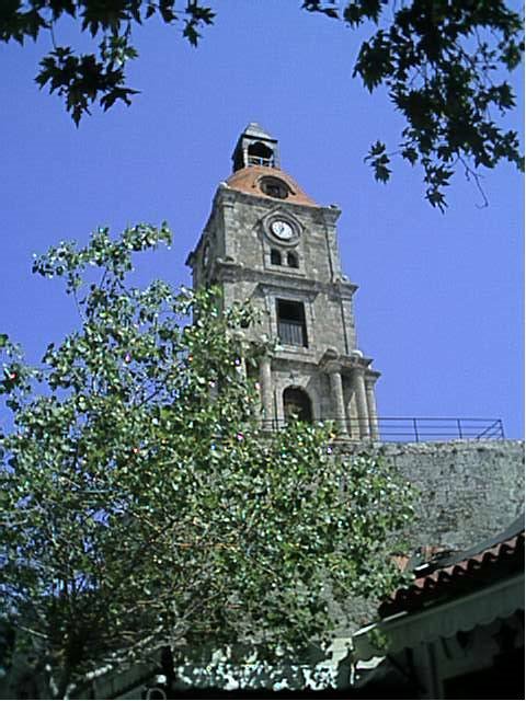 Clock Tower At Rhodes, Cyclades Islands, Greece by Edwin Rondon Betanco…