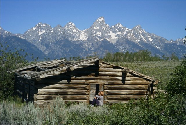 Old Cabin by the Tetons by alanjames