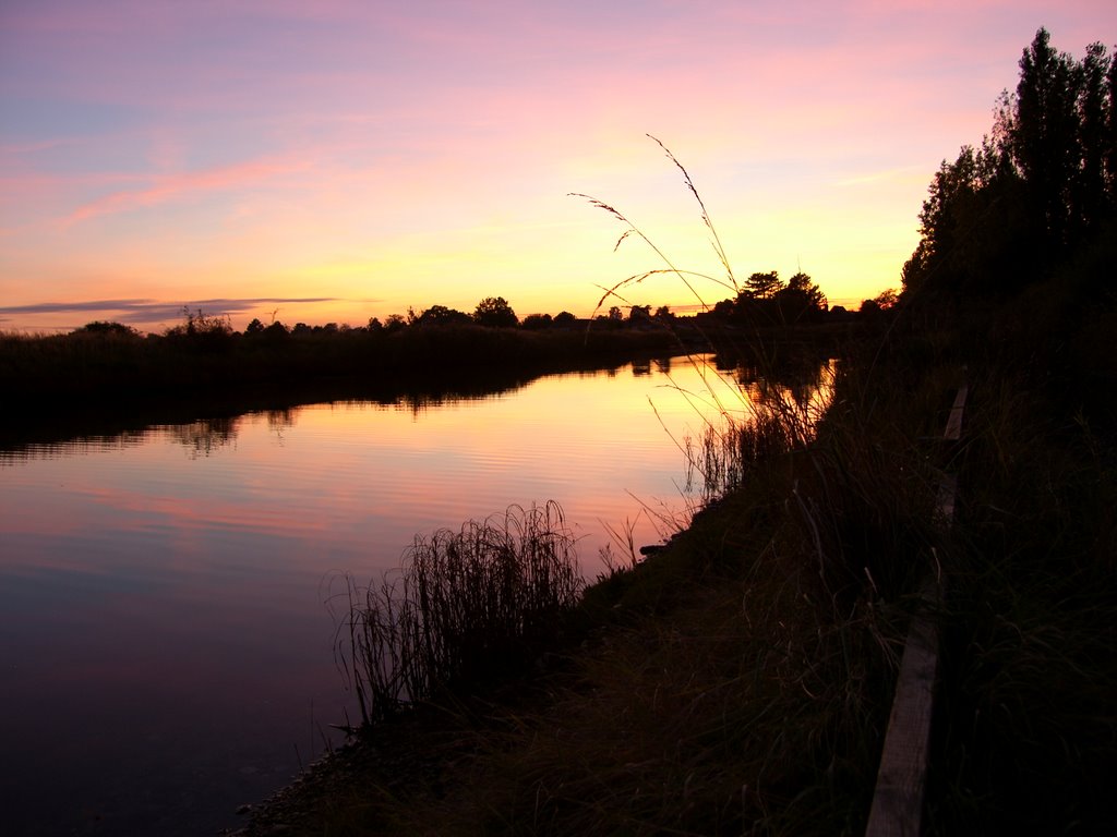 Sunset october 2007 Canal of Kystagerparken by Per Sorensen