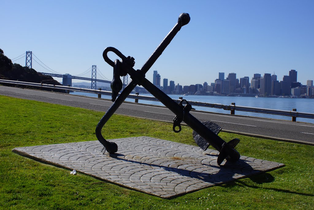 2013, Treasure Island Anchor, Bay Bridge West Span, San Francisco by tceng