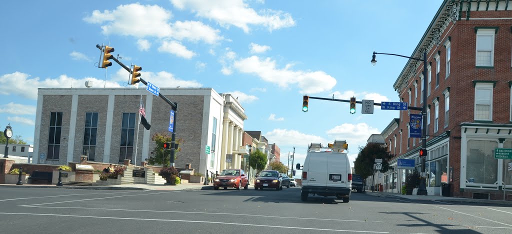 Crossing King Street in Littlestown, PA on PA Route 97, Southbound by Seven Stars