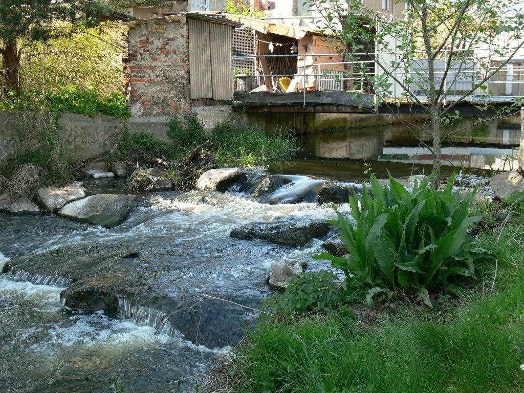 Wasserfall an der Elster in Doberlug-Kirchhain by Zucker1972