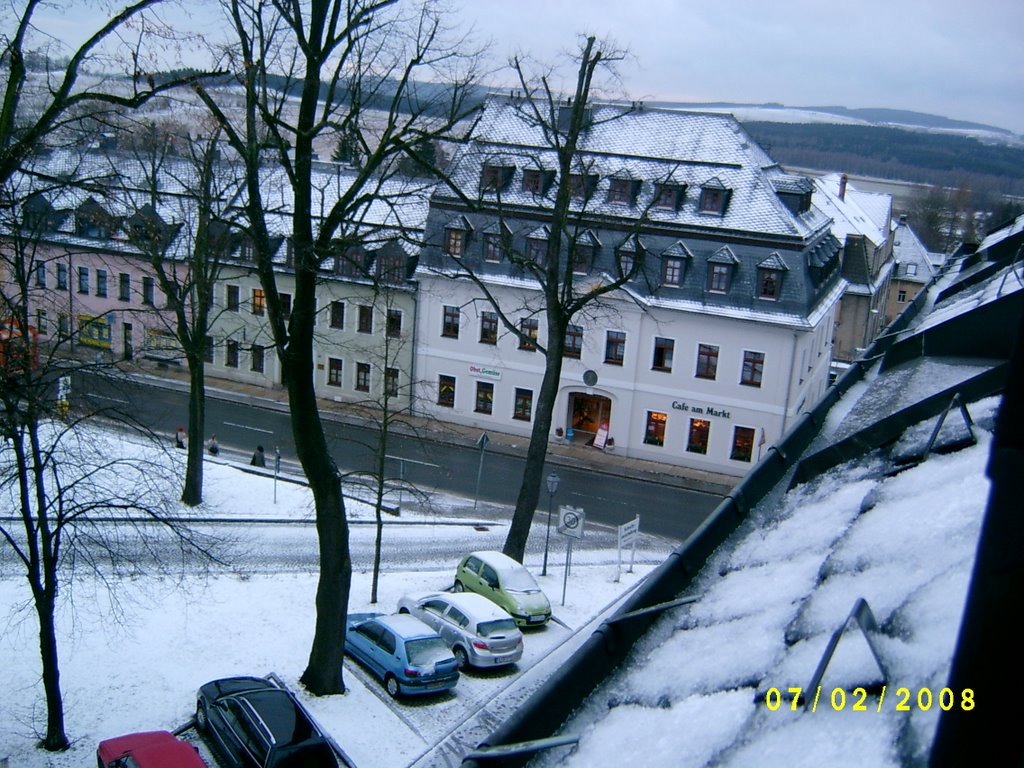 Scheibenberger Markt mit etwas Schnee by rüdiger1968