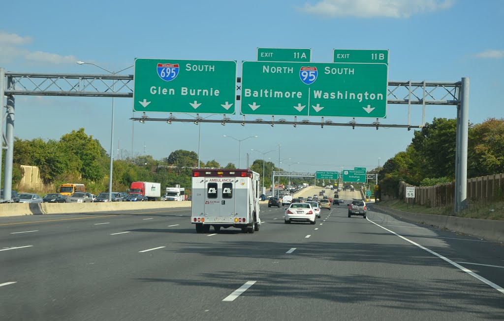 Approaching Interstate 95, Interstate 695, Southbound by Seven Stars