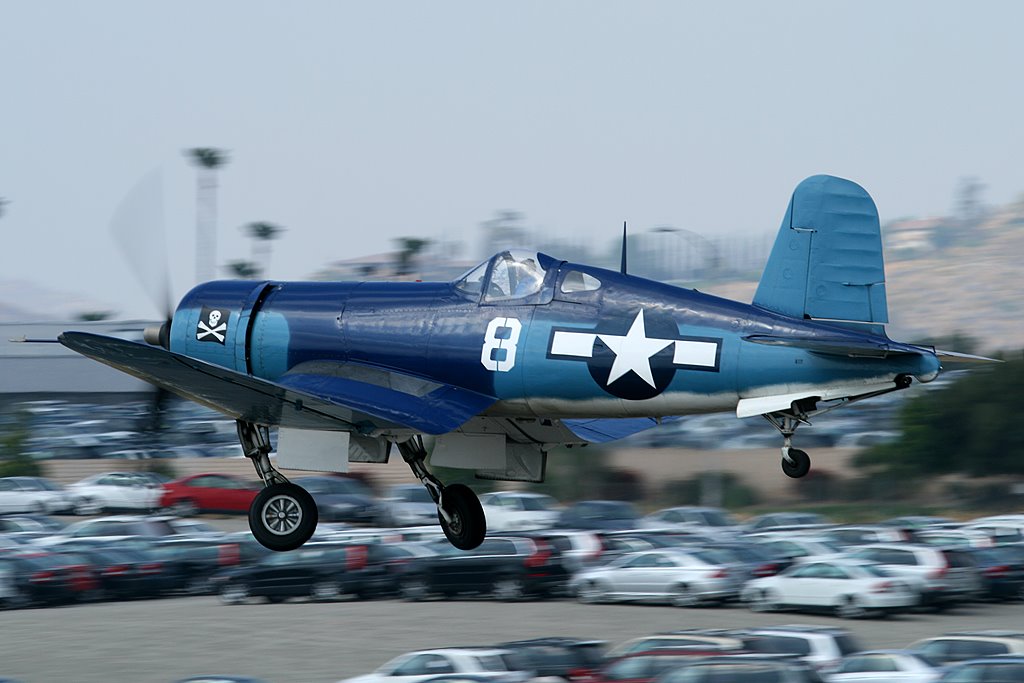 F4U Corsair take off at Riverside Airshow 2008 by warbirdfotos