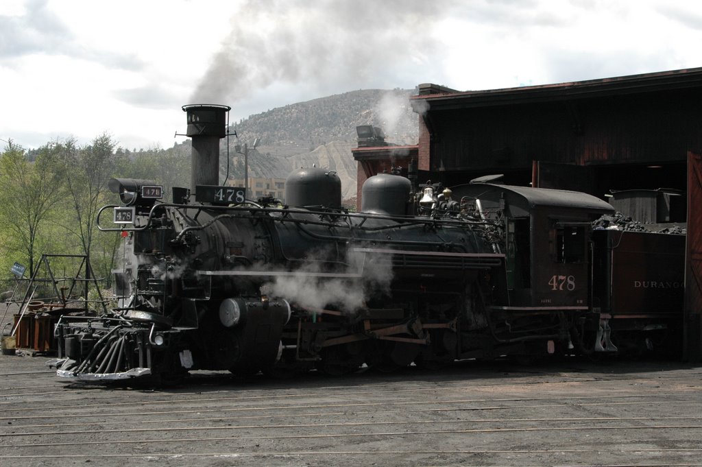 Durango, CO - Durango RR Museum - Durango and Silverton Line Engine Nr 478 (Alco 1923) by spronco