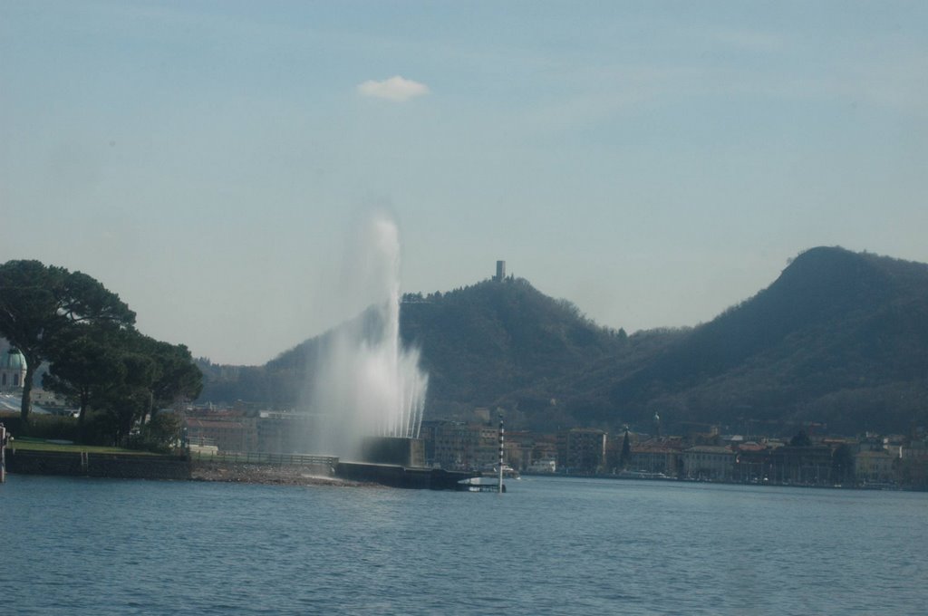 Fountain on the Lake by Matt Ranftl