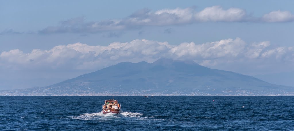 Mount Vesuvius, View from Capri Naples, Italy by David Guruli