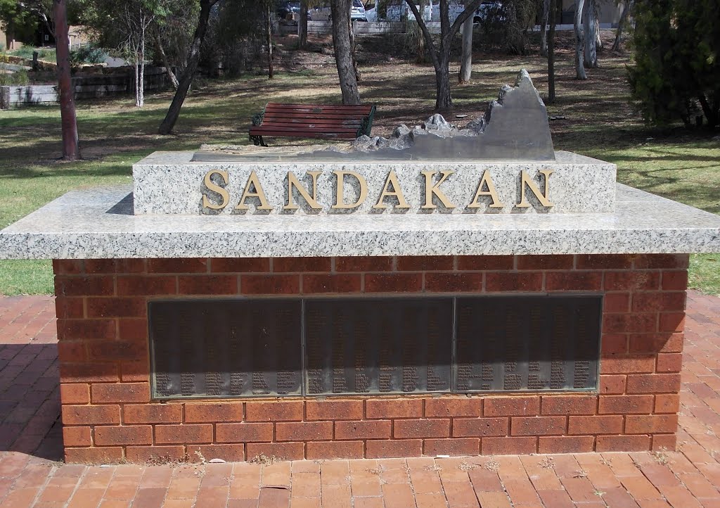 The Sandakan Death March Monument, including the names of 378 Victorians, 94 South Australian, 21 Tasmanians and 2 'Z Force' servicemen by Phaedrus Fleurieu