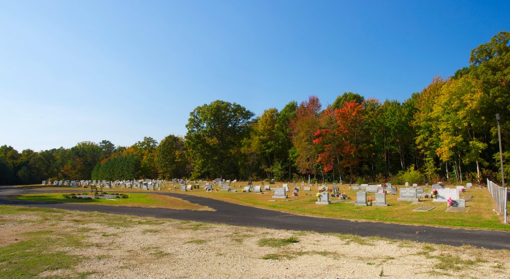 VIRGINIA: WILLIAMSBURG: Saint John Baptist Church, 1397 Penniman Road cemetery panorama by Douglas W. Reynolds, Jr.