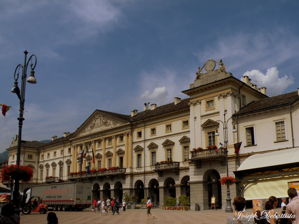 Hotel de Ville (The City Hall) in Piazza Emile Chanoux - Aosta, Italy by Joseph Debattista