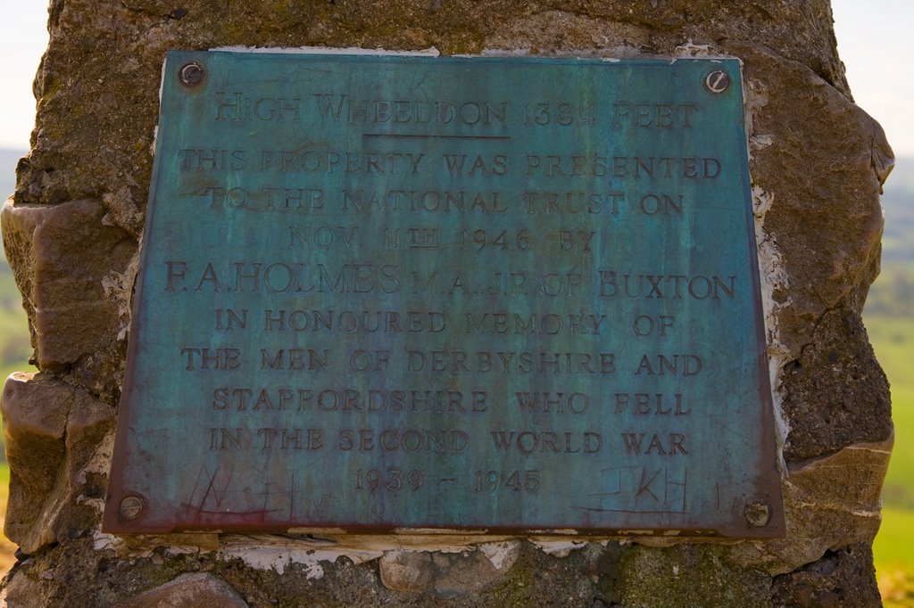 High Wheeldon Trig Point Plaque by stevieboy378