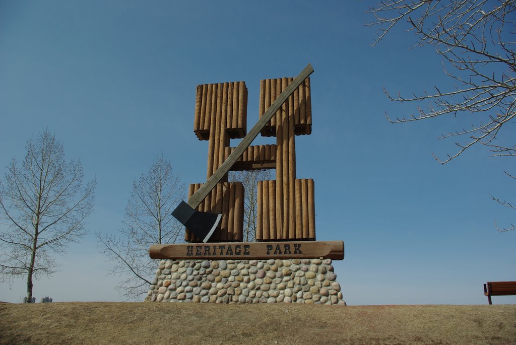 H sign in Heritage park, Calgary, Canada by serjio2000