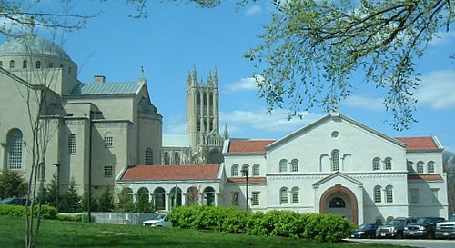 National Catherdral and St. Sophia from Massachusetts Avenue, NW, Washington, DC, USA by WasWoWashington