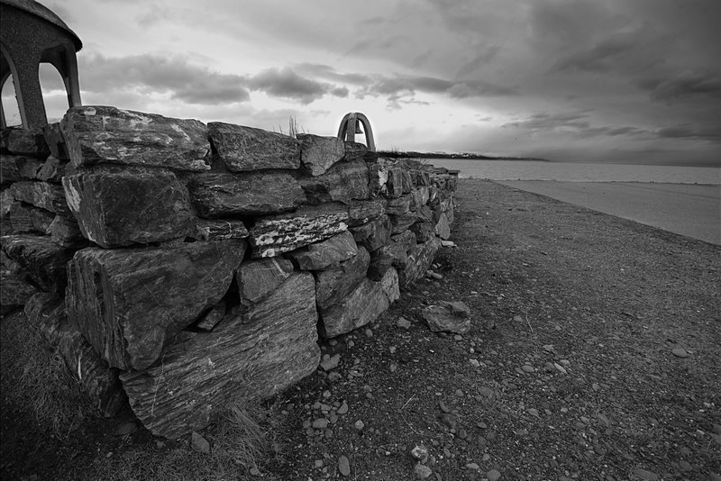 Rock Wall on the Spit by alaskamassey