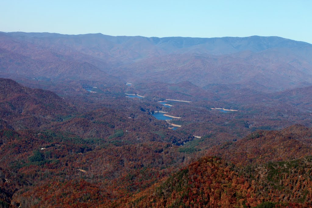 Nantahala Outdoor Center, Fontana Lake and Clingman's Dome from Wesser Bald Nov 1, 2013 by rwpatton