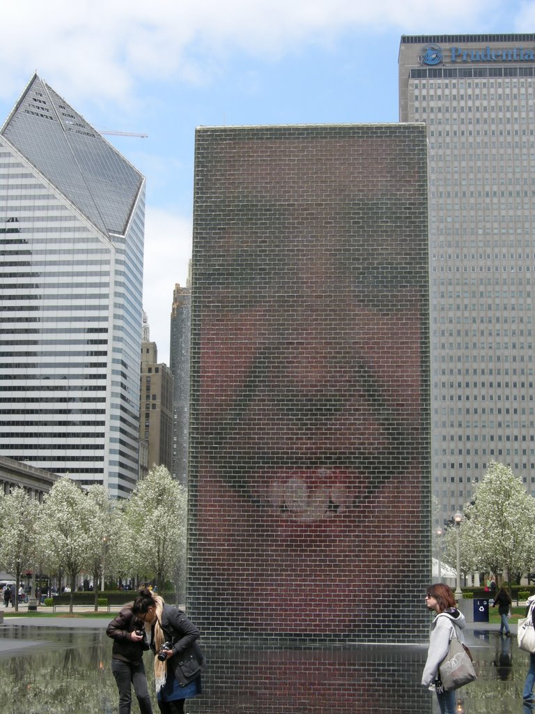 Chicago Millennium Park - The Crown Fountain by eziozerziani