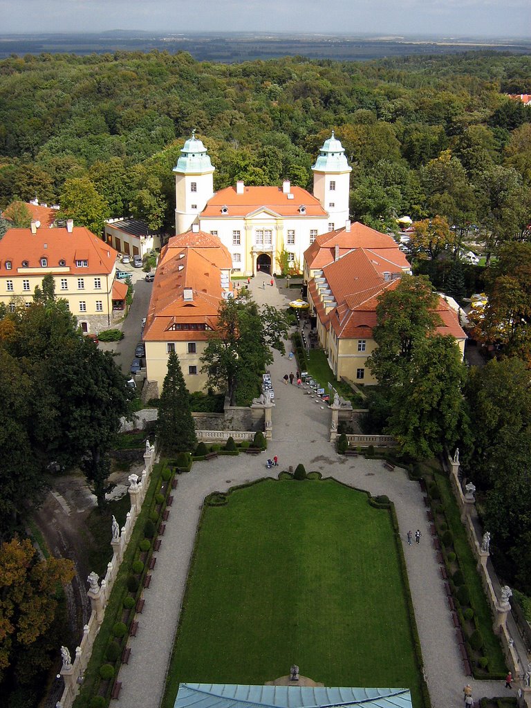 Zamek Książ - Widok z wieży zamkowej by Bogdan.St.