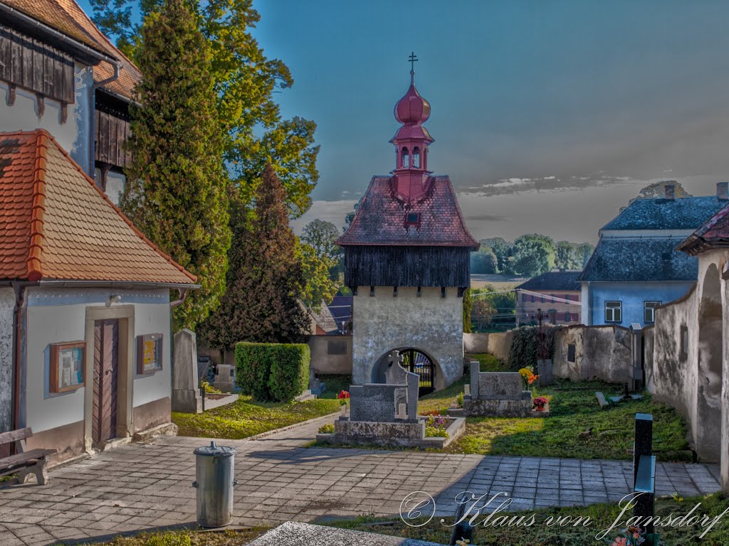 Banín, cemetery with bell tower by Klaus von Jansdorf