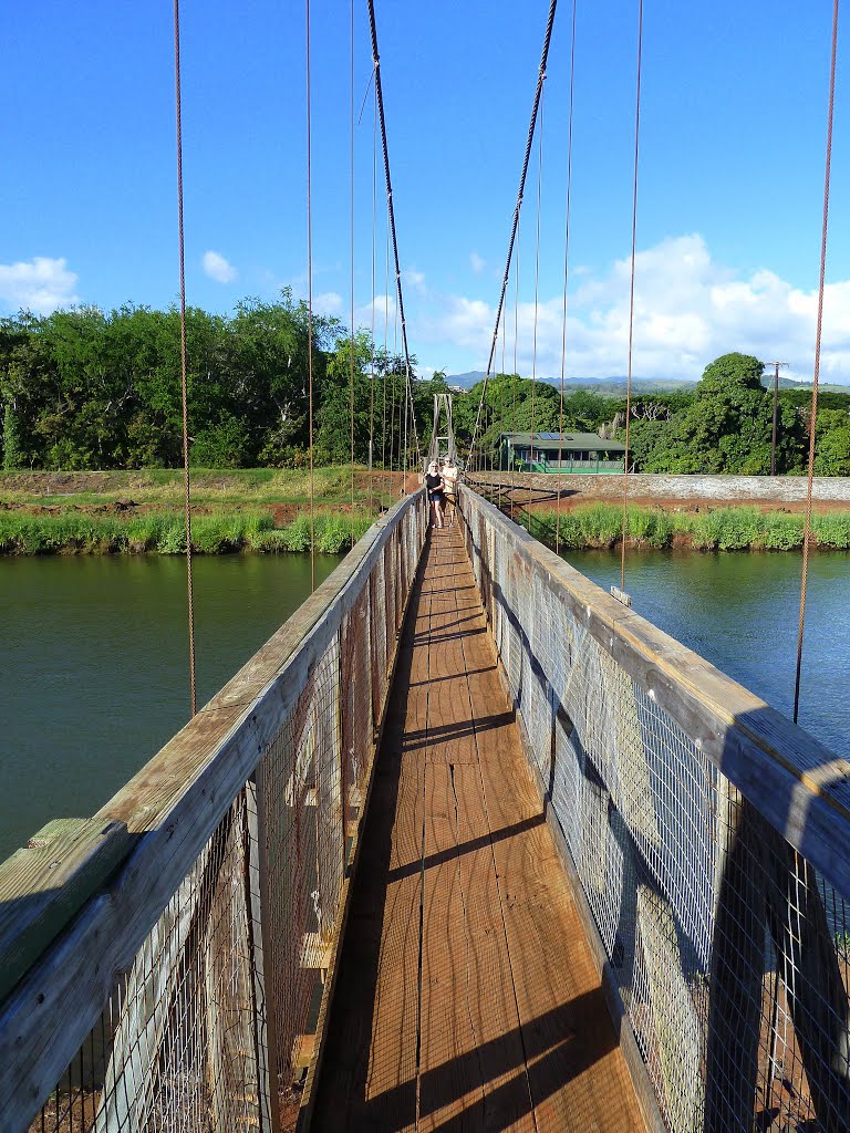 Hanapepe Swinging Bridge Crossing by stett3